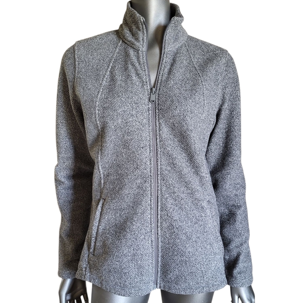 362. Athleta Gray Utility Jacket with High Collar and Full Zipper - Size Medium